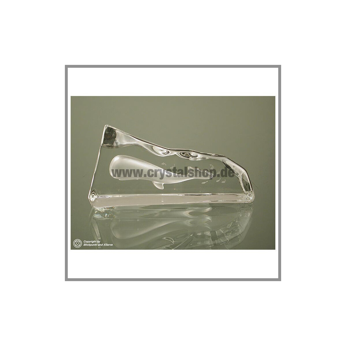 Swarovski Kristallscheibe Wal crystal disc whale AP 1980