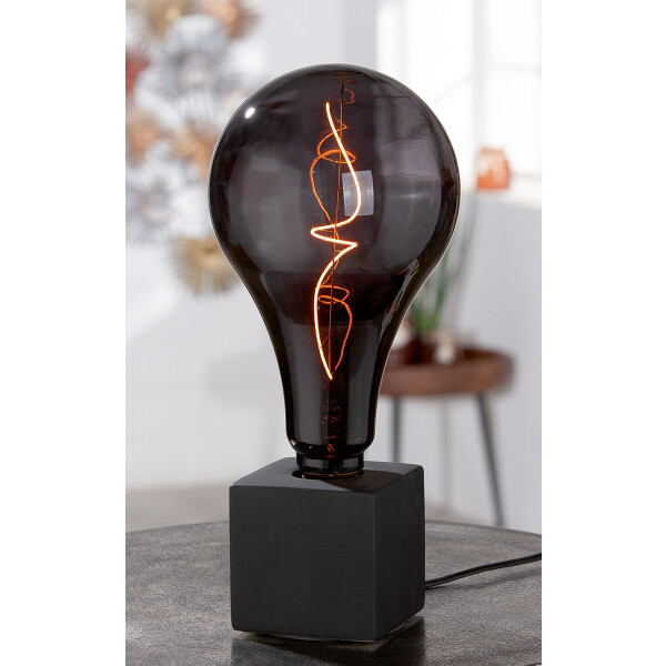 Casablanca Tischleuchte, Porzellan, schwarz, , L. 10 cm, B. 10 cm, H. 10 cm 32313