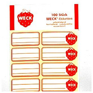 WECK Etiketten selbstklebend 100er Pack 1 Stck. 121565 (EKB)