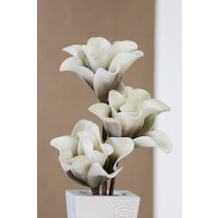 Casablanca Foam Flower "Rumba" weiss/taupe L.43cm m.3 Blüten 15700
