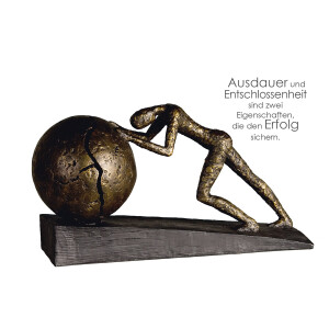 Gilde Skulptur "Heavy Ball" bronzefarben auf...