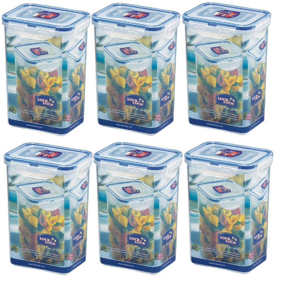 Lock & Lock Frischhaltedosen Set 6-teilig HPL809 je...