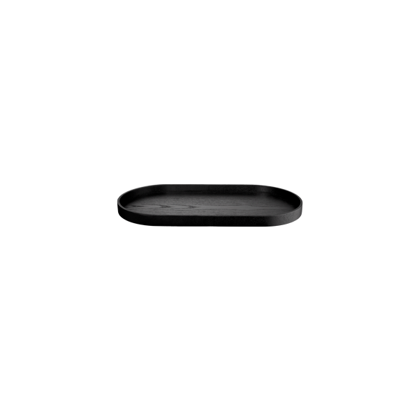 ASA Selection wood Holztablett oval, schwarz 44 x 22,5 cm, H. 2,4 cm, Weidenholz schwarz matt Natur 53795970