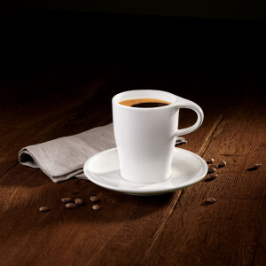 Villeroy & Boch Coffee Passion Kaffeebecher mit Untertasse 2tlg. weiß 1041999125