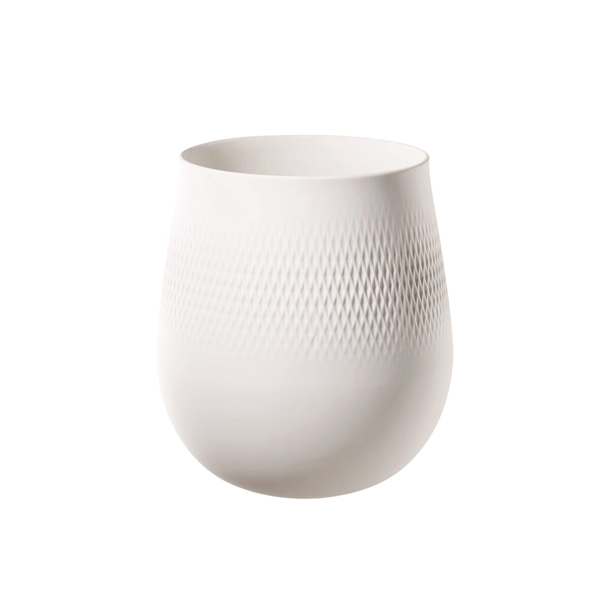 Villeroy & Boch Manufacture Collier blanc Vase Carré groß Premium Por