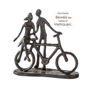 Gilde Design-Skulptur "Pair on bike" Eisen ....