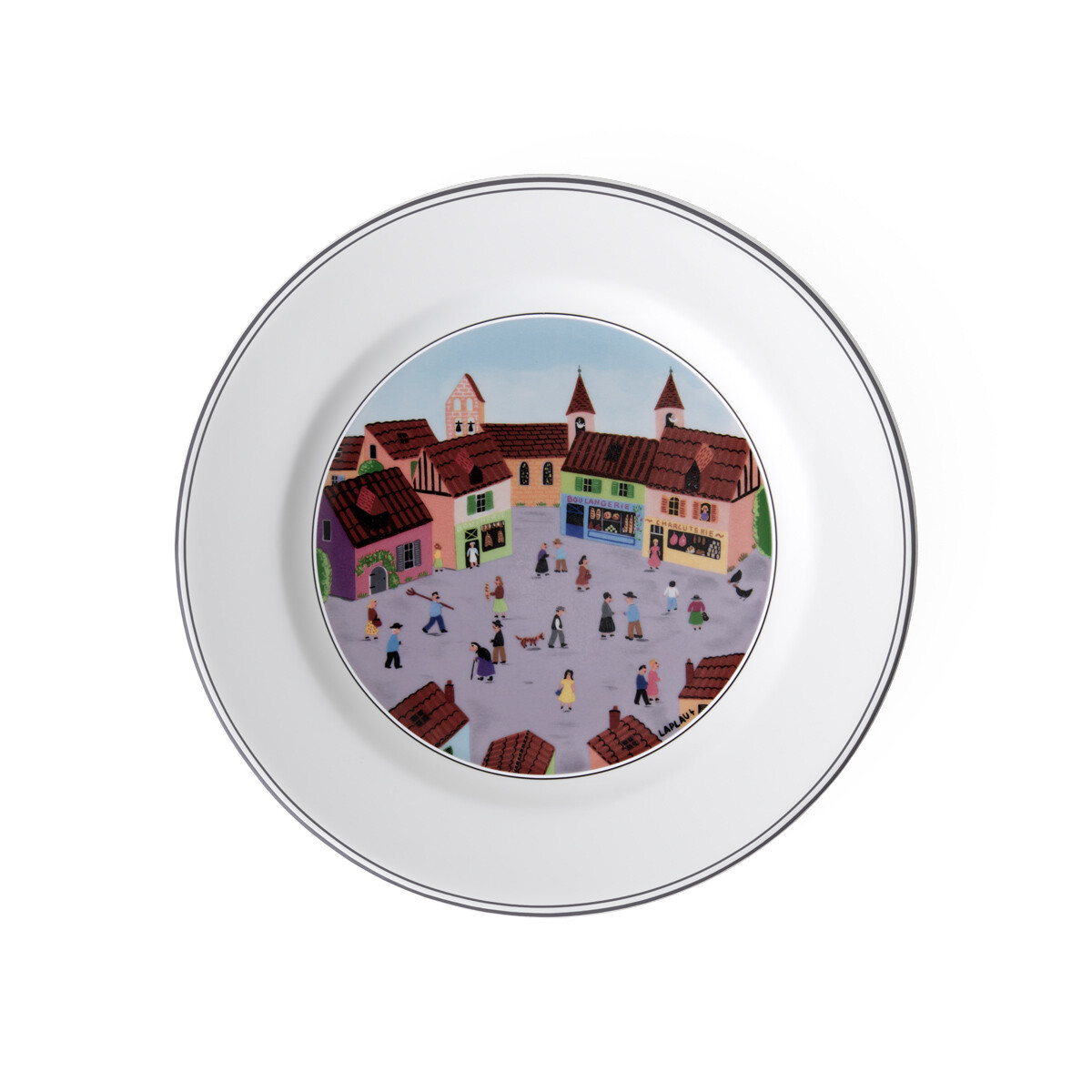 Design Naif Frühstücksteller Dorf 209 mm |...