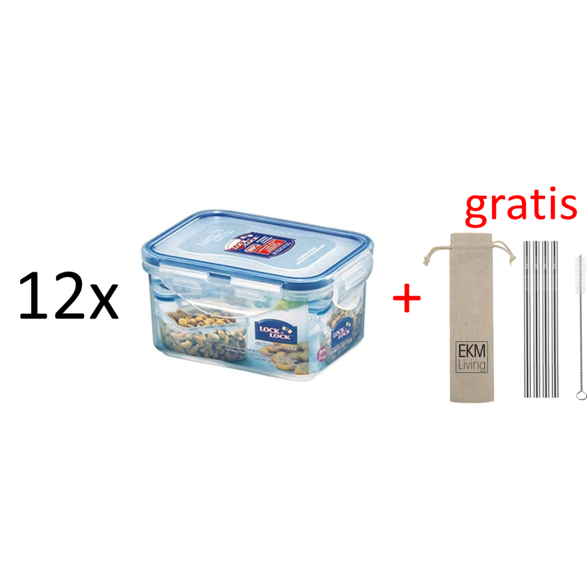 LOCK &LOCK 12 x Dose 470 ml HPL807 Luft- und...