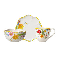 Villeroy & Boch Spring Awakening Frühstücks-Set für 2, 6tlg. Premium Porcelain gelb,grün 1486387281