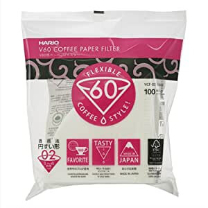 Hario VCF-02-100W Papierkaffeefilter, Weiß,...